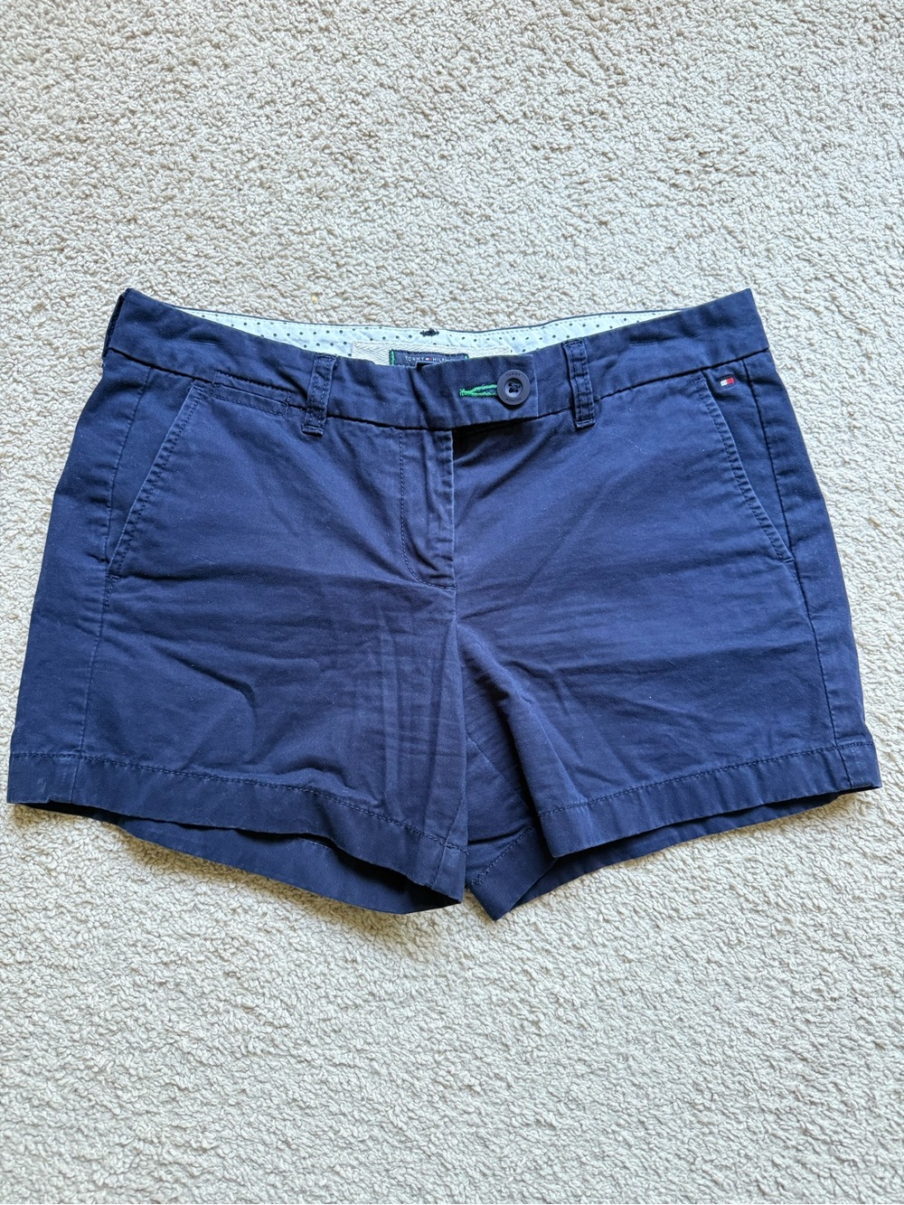 Tommy Hilfiger Navy Cotton Chino Bermuda Shorts